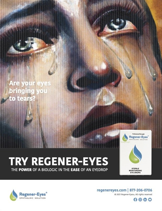 Illustrated man's head with tears streaming down his face