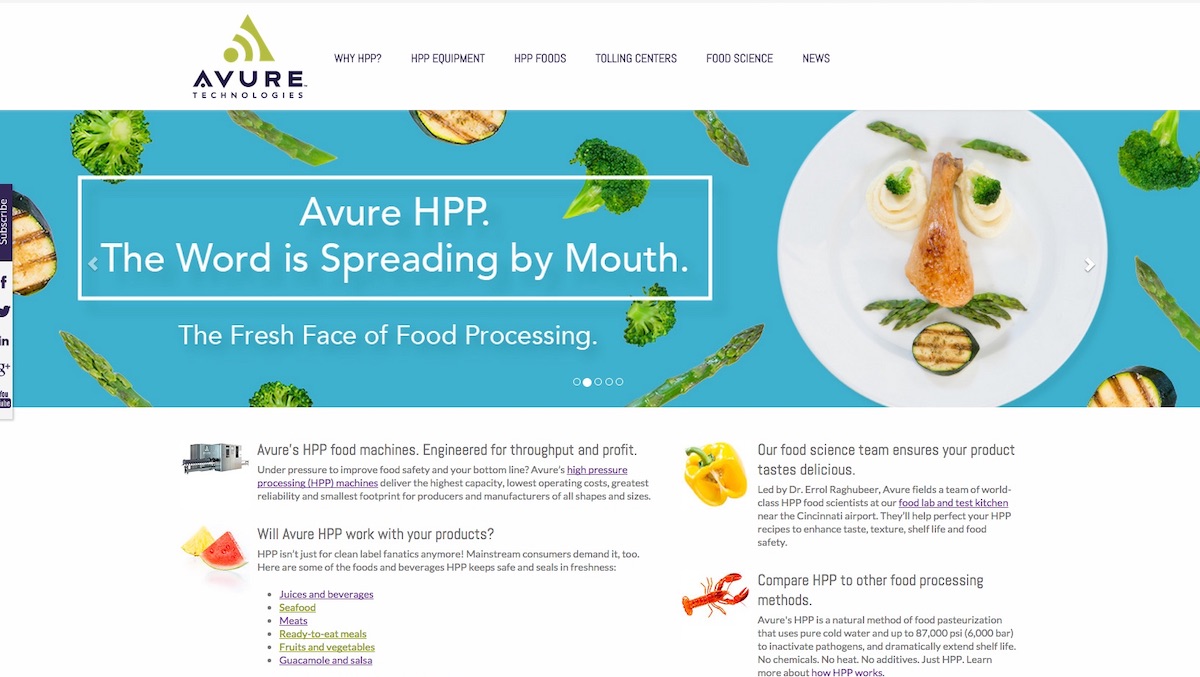 website educates about healthy food processing